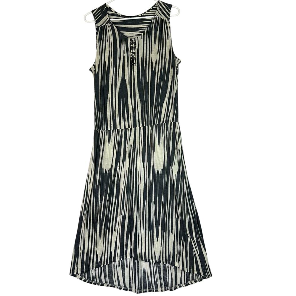 Velvet by Graham & Spencer Graphic Print Sleeveless Midi Hi-Lo Dress Medium